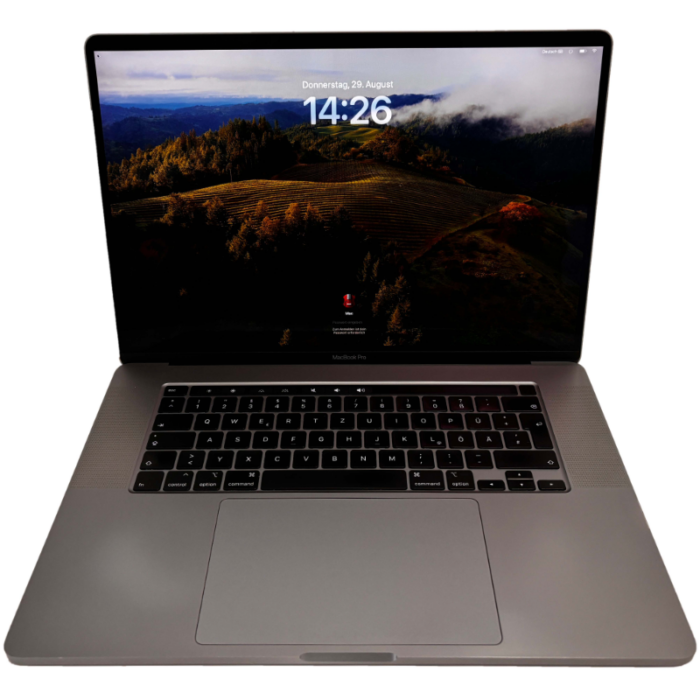 MacBook Pro 2019, Intel i7-9750H, 16GB RAM, 500GB SSD, MacOS Sonoma